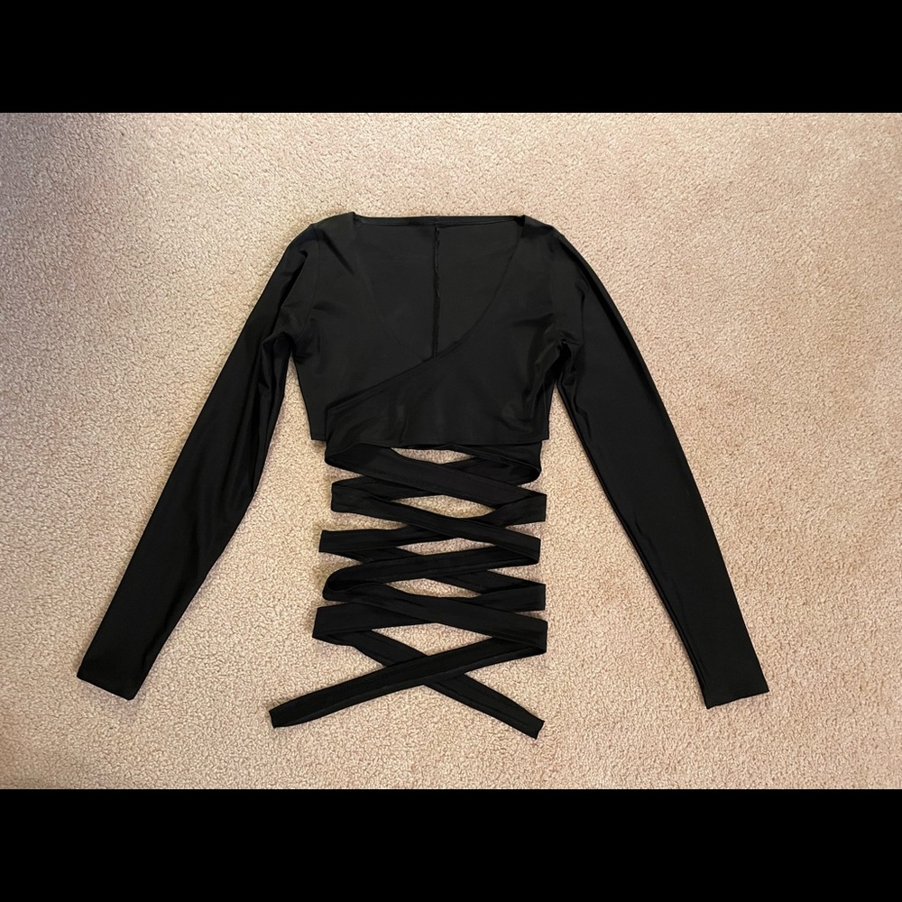 Black Wrap Top
